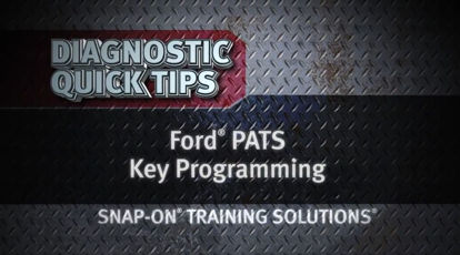 Picture of Ford PATS Key Programming Diagnostic Quick Tips Snap on Training 