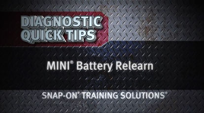 Picture of MINI Battery Relearn Diagnostic Quick Tips Snap on Training